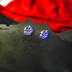 Skeletal chameleon earrings